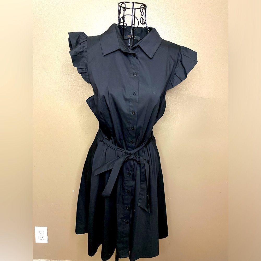 Women’s (XL)Black Forever 21 Midi Dress W/Strap
